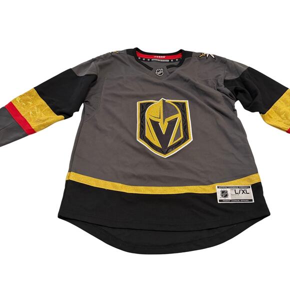 NHL Vegas Golden Knights VGK Kids Jersey sz Large black & gold hockey games - Picture 3 of 16